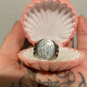 Sterling silver Dolly Parton ring dolly til I die by goner Kelly rare sz 7